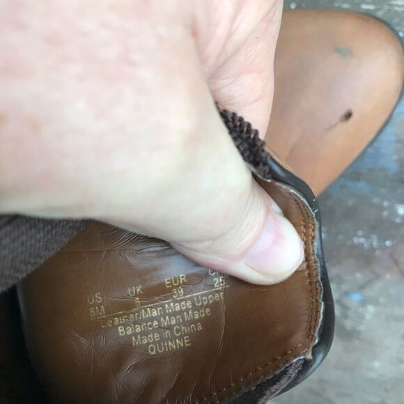 Franco Sarto Quinne Tan Leather Ankle Boots 8 - Picture 13 of 13